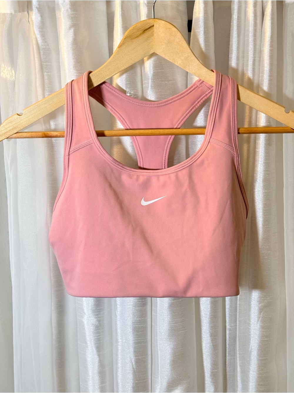 Nike Soft Pink Racerback Medium-Support Sports Bra